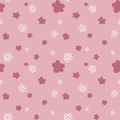 Valentine's day blue pattern design shape print pattern seamless with red flowers for papers vinyl, fabric surface, stickers, crafts Ideal or gift wraps and more.