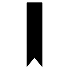 Black bookmark with pointed end for signage or decoration  