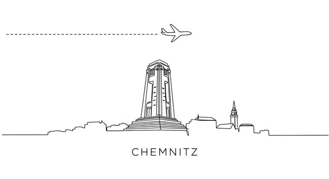 Chemnitz Skyline Travel Plane.