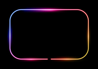 rainbow coloured neon frame background 2408