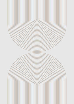 Fototapeta minimal scandi style geometric line art design 0306