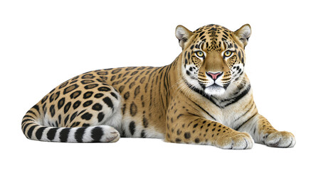 Obraz premium Big cat lying down wild animal spotted fur wildlife photography jungle cat