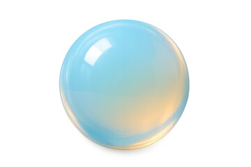 Fototapeta premium Light blue and yellow sphere glowing on a transparent background, perfect for digital art and graphic design projects