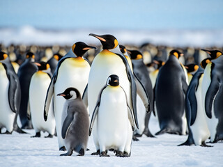 Fototapeta premium Emperor Penguins in the Snow