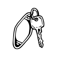 automotive key with keychain icon
