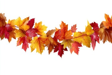 Autumn leaves border