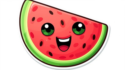 Watermelon Cartoon Icon 