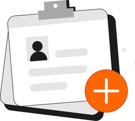 New profile or form creation illustration