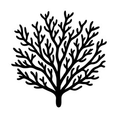Obraz premium Silhouette tree vector graphic forest nature plant design element