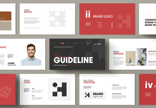 Modern Retro Brand Guidelines Presentation Template