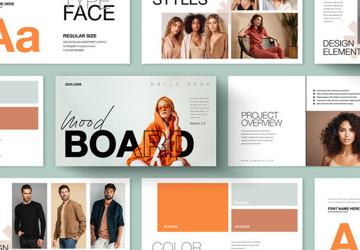 Modern Monochrome Moodboard Presentation Template