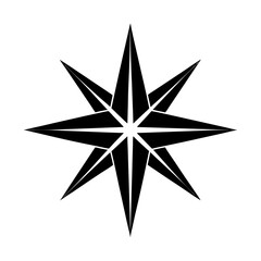 Obraz premium Eight pointed star design vector graphic element symbol art silhouette