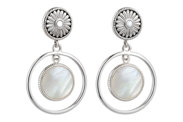 silver earrings with diamonds