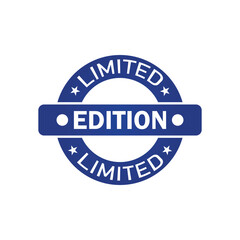 Blue Circular Limited-Edition Icon for Premium Products