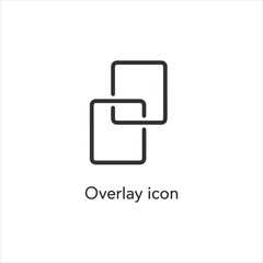 Vector art of overlapping squares icon isolated on white background for graphic design