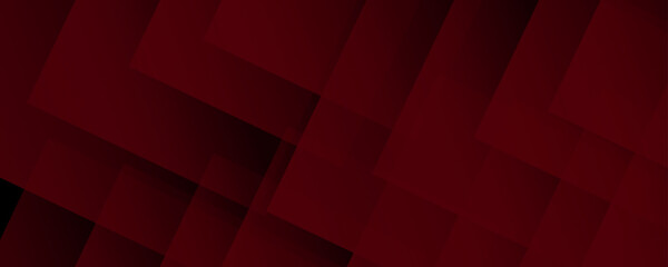 Obraz premium Dark Red Arrow Abstract Background with Black Center and Geometric Layers