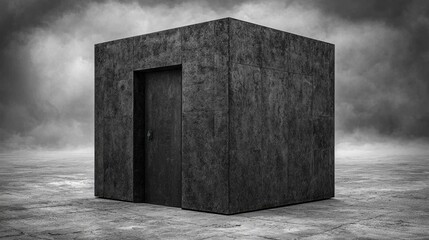 Dark Cube Structure in Foggy Landscape