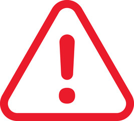 Red alert warning sign icon