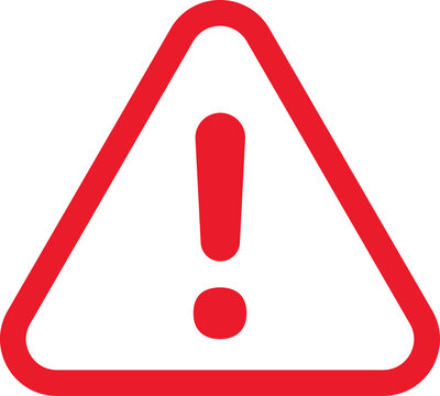 Red alert warning sign icon