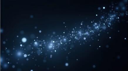 Bokeh blue background with a lot of small white dots