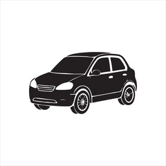 Compact Car Silhouette Clip Art