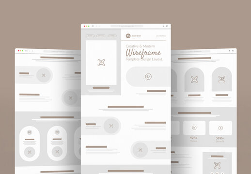 Minimal Web Wireframe Template