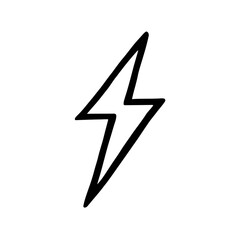 A white background features a striking 3D lightning bolt vector, embodying a powerful symbol of electric current, danger, and dynamic direction