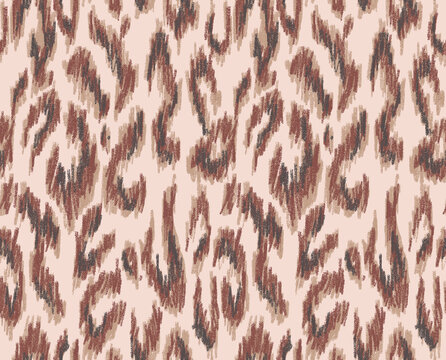 leopard fur textured beautiful ikkat print pattern 