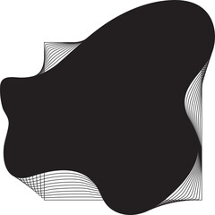 Organic forms with dynamic wave and line design of logo, banner, presentation