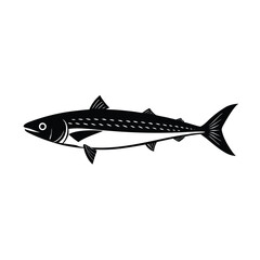 mackerel fish on a white background