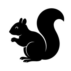 Obraz premium squirrel illustration vector silhouette
