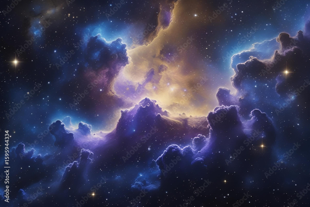 Canvas Prints vibrant pillars of creation in a colorful starry nebula