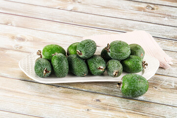 Sweet ripe juicyfruit feijoa