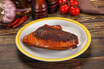 Roasted duck breast in cherry