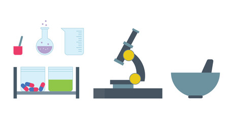 Design element equipment laboratory tool isolated