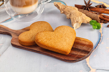 Sweet ginger cookies for snack