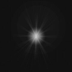 Glowing Ring Light Effect on Dark Background – Abstract PNG/SVG Illustration for Design Projects