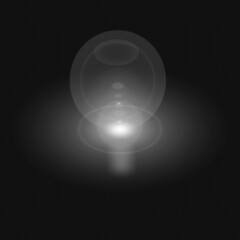 Lens Flare Light Burst Effect on Dark Background – Abstract Glow PNG/SVG for Digital Art & Design