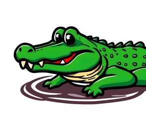 Fototapeta premium cartoon frog with a smile