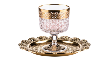 Traditional drink glass isolated on white background