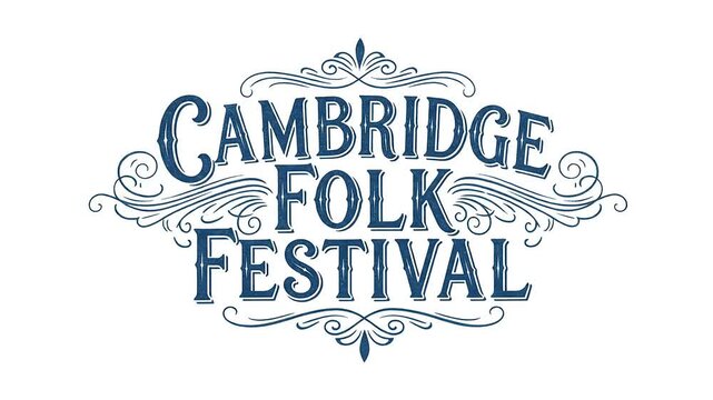 Cambridge Folk Festival Ornate Swirls Frame Logo Animation