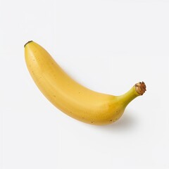 Bright ripe banana with natural skin texture ideal for tropical diet visuals, health education, and food styling projects