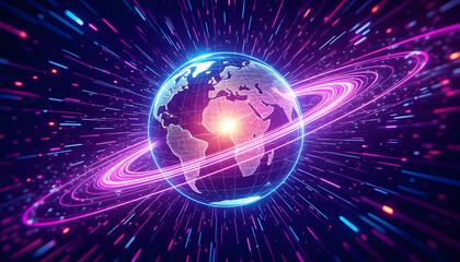 Fototapeta premium Global Matrix Flow