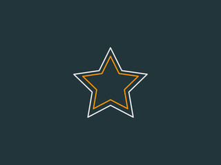 Fototapeta premium features two stylized star outlines