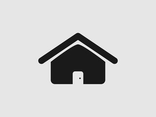 solid black silhouette of a house