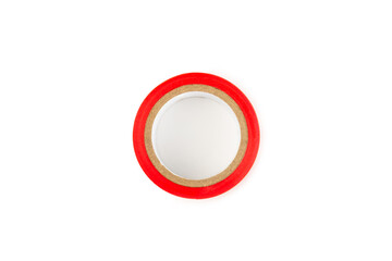 Insulating tape on a bright colored background. Set of different colors insulating tape. Reel...