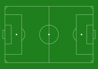 Soccer field in flat style
