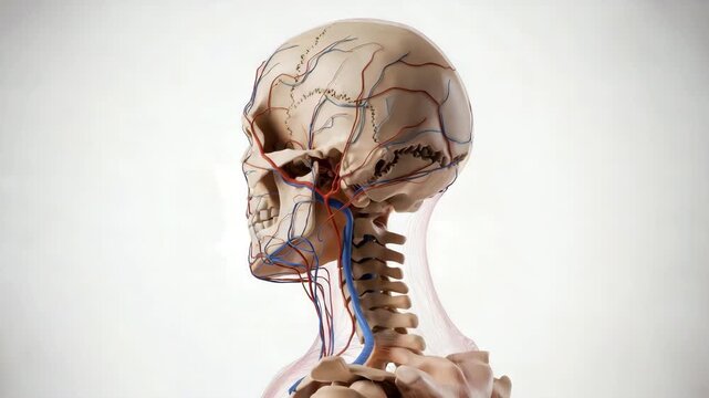 Human head and neck bone structure【4K】