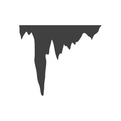 Cartoon stalactites and stalagmites silhouette 
