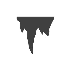 Cartoon stalactites and stalagmites silhouette 